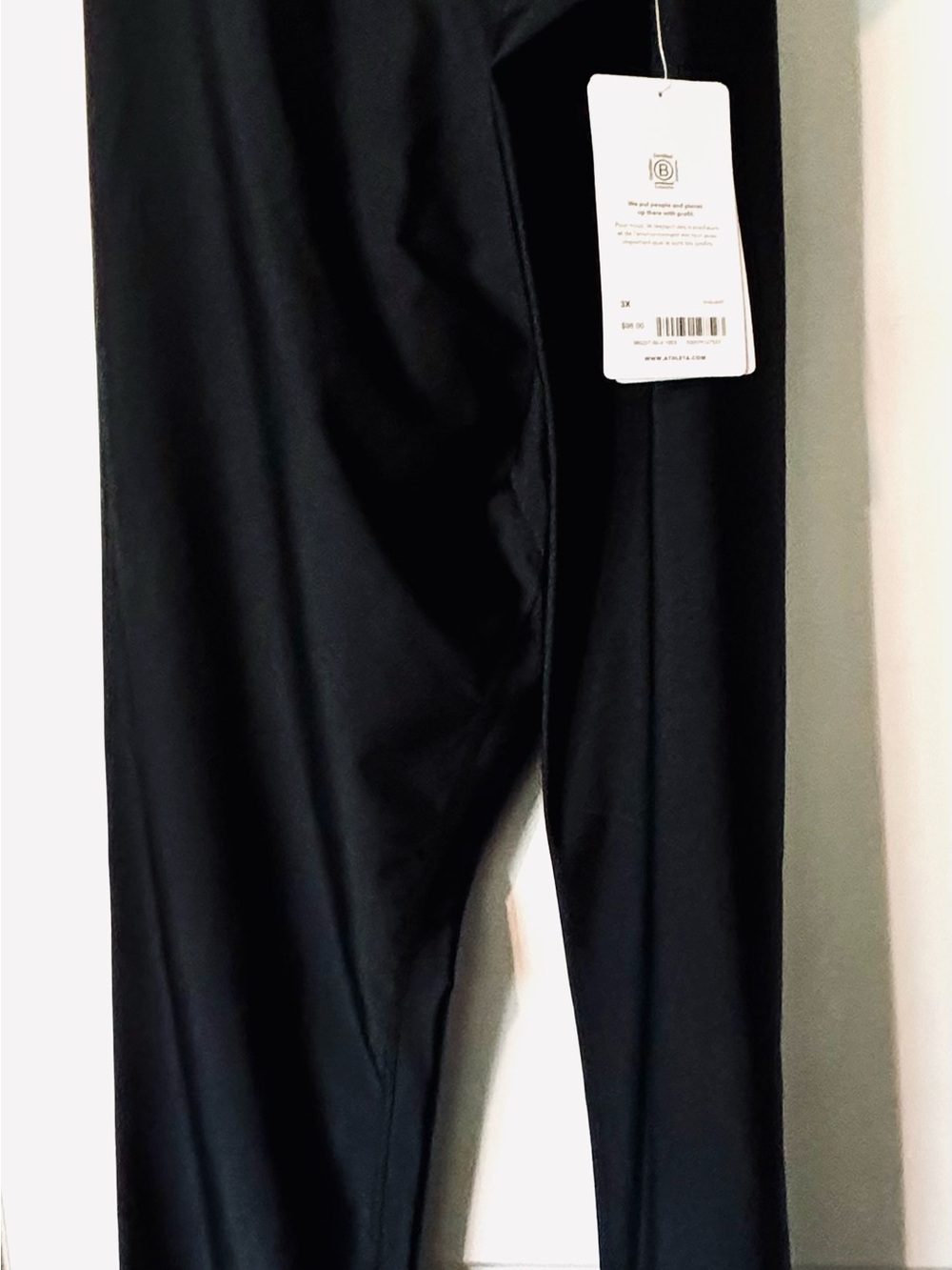 NWT Athleta Elation Shine Tight Leggings Black Plus Size 3X High Rise